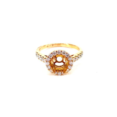 Michael Moses Vault, Newport Beach California Jewelry Store, 18k Rose Gold Diamond ring Semi- Mounting