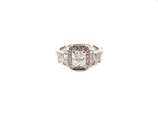 Jewelry Store Newport Beach California, Michael Moses Jewelers, White Gold Diamond Engagement ring