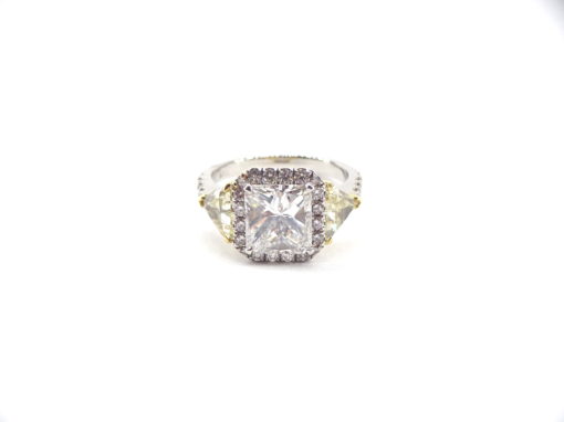 Michael Moses Jewelers, Jewelry Store Newport Beach California, Diamond Ring, Platinum Mounting, 18k Yellow Gold Mounting