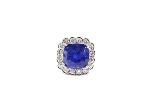 Michael Moses Jewelers,Newport Beach California,Platinum Diamond Sapphire Ring, Fine Jewelry, Estate Jewelry