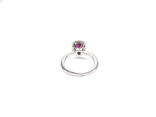 Michael Moses Vault,Newport Beach California Fine Jewelry Store, 14k White Gold Ruby/Diamond Ring,