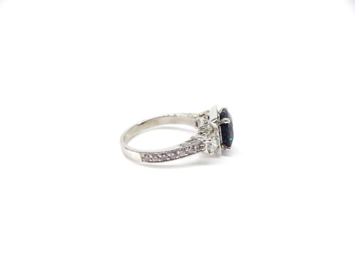 Fashion Estate Jewelry 14k White Gold Sapphire/Diamond Ring, Michael Moses Vault, Newport Beach California Fine Jewelry Store