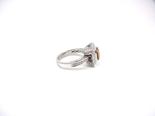 Michael Moses Vault, Newport beach California Jewelry Store, Fancy Deep Orange Platinum Diamond Ring