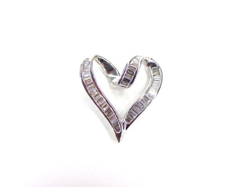 Michael Moses Jewelers, Newport Beach Fine Jewelry Store, 14k White Gold Baguette Diamond Pendant