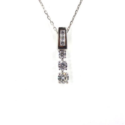 Michael Moses Vault, Newport Beach California Fine Jewelry Store, 14k White Gold Diamond Pendant