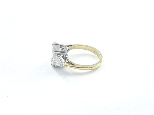 Michael Moses Jewelers, Jewelry Store Newport Beach California, 18k yellow gold/Platinum Diamond Ring