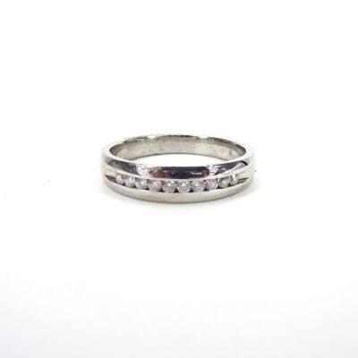 Michael Moses VAult,Newport Beach Jewelry Store, 14k White Gold Diamond Mens Band