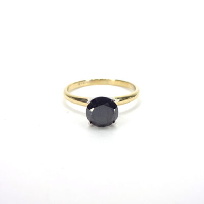 Michael Moses Jewelers, Newport Beach jewelry Store,14k Yellow Gold Black Diamond Ring