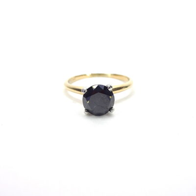 Michael Moses Jewelers, Newport Beach jewelry Store,14k Yellow Gold Black Diamond Ring