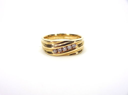 Michael Moses Vault, Newport Beach Jewelry Store, 14k Yellow Gold Diamond Mens Ring