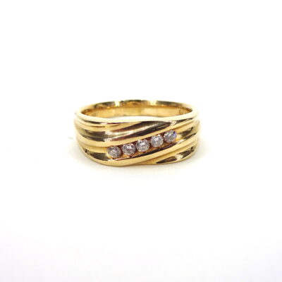Michael Moses Vault, Newport Beach Jewelry Store, 14k Yellow Gold Diamond Mens Ring