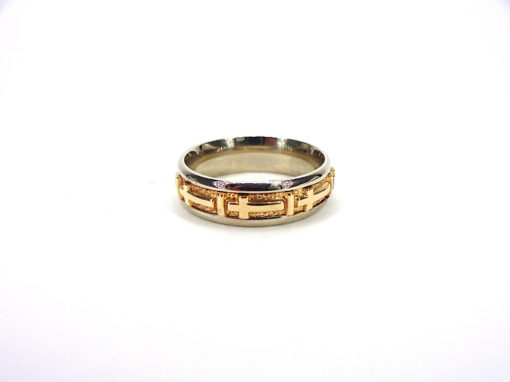 Michael Moses Vault, Newport Beach Jewelry Store, 14k White/Yellow Gold Mens Band