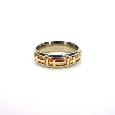 Michael Moses Vault, Newport Beach Jewelry Store, 14k White/Yellow Gold Mens Band