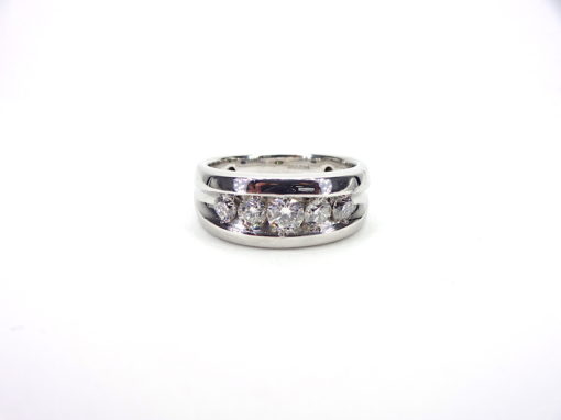 Michael Moses Vault, Newport Beach Jewelry Store, 14k White Gold Men's Diamond Band, Men's Diamond Jewelry