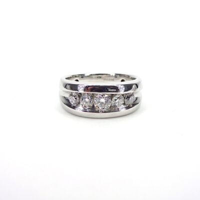 Michael Moses Vault, Newport Beach Jewelry Store, 14k White Gold Men's Diamond Band, Men's Diamond Jewelry