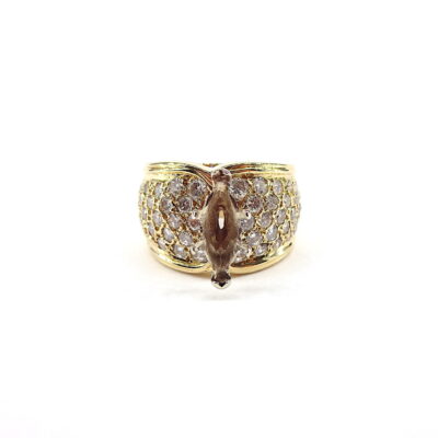 Michael Moses Vault, Newport Beach Jewelry Store, 18k Yellow Gold Diamond Semi-Mounting
