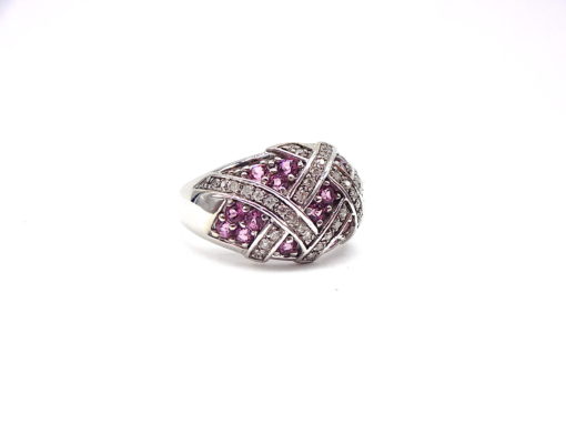 Michael Moses Vault, Newport Beach Fine Jewelry Store, 14k White Gold Sapphire/Diamond Ring