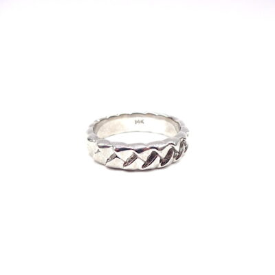 Michael Moses Vault, Newport Beach Fine Jewelry Store, 14k White Gold Mens Braided Band
