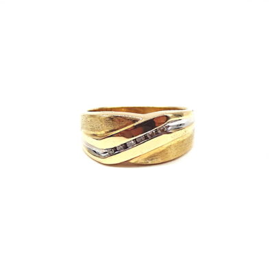 Michael Moses Vault, Newport Beach Jewelry Store, 14k Yellow Gold Diamond Mens Ring