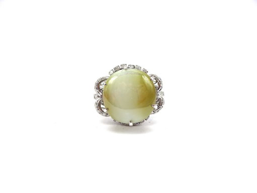 Michael Moses Vault, Newport Beach Jewelry Store, Platinum Cats Eye Chrysoberyl