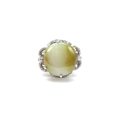 Michael Moses Vault, Newport Beach Jewelry Store, Platinum Cats Eye Chrysoberyl