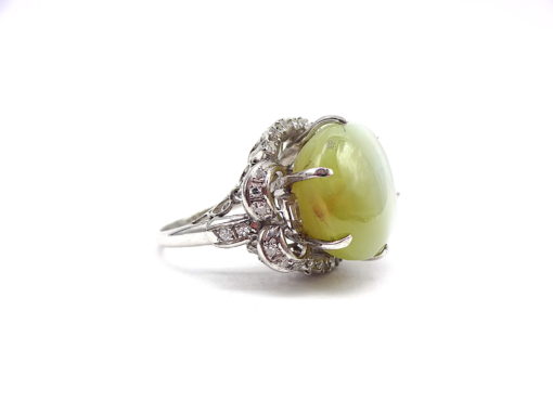 Michael Moses Vault, Newport Beach Jewelry Store, Platinum Cats Eye Chrysoberyl