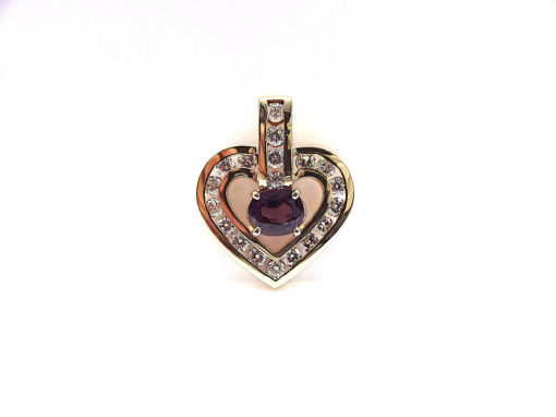 Michael Moses Vault, Newport Beach Fine Jewelry Store, 14k Yellow Gold Spinel/Diamond Pendant