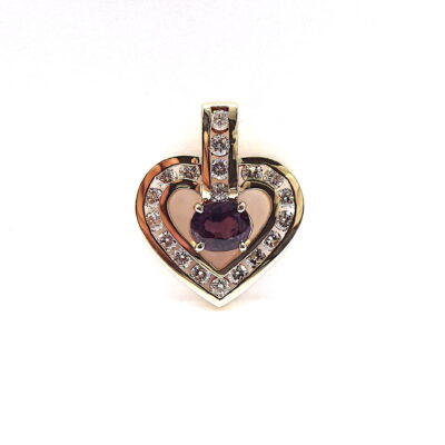 Michael Moses Vault, Newport Beach Fine Jewelry Store, 14k Yellow Gold Spinel/Diamond Pendant