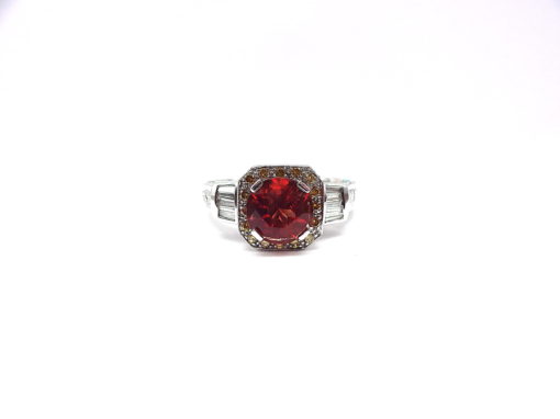 Michael Moses Vault, Newport Beach California Fine Jewelry Store, 14k White Gold Andesine/Diamond Ring
