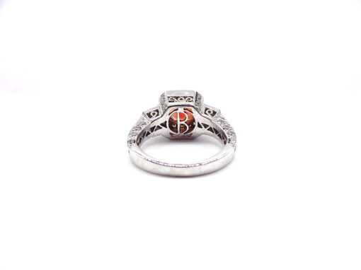 Michael Moses Vault, Newport Beach California fine Jewelry Store, 14k White Gold Andesine/Diamond Ring