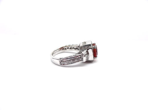 Michael Moses Vault, Newport Beach California fine Jewelry Store, 14k White Gold Andesine/Diamond Ring