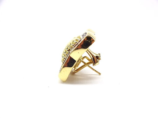Michael Moses Vault, Newport Beach California Fine Jewelry Store, David Yurman 18k Yellow Gold Diamond Earring Set