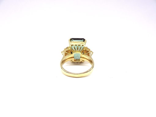 Michael Moses Vault, Newport Beach Newport Fine Jewelry Store, 14k Yellow Gold Labradorite/Diamond Ring