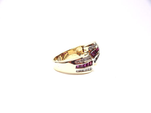 Michael Moses Vault, Newport Beach Fine Jewelry Store, 14k Yellow Gold Ruby/Diamond Ring