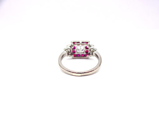 Ruby/Diamond Ring , Michael Moses Vault, Newport Beach Jewelry Store, 18k White Gold Ruby/Diamond Ring