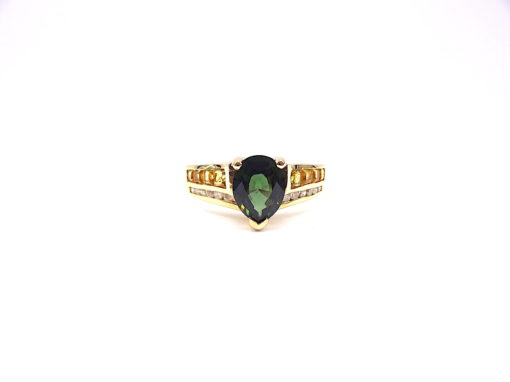 Michael Moses Vault, Newport Beach Fine Jewelry, 14k Yellow Gold Sapphire/Diamond Ring