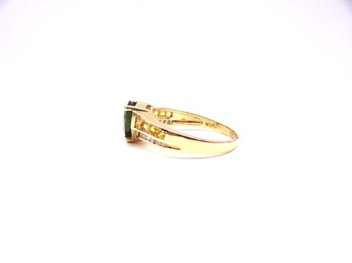 Michael Moses Vault, Newport Beach Fine Jewelry, 14k Yellow Gold Sapphire/Diamond Ring