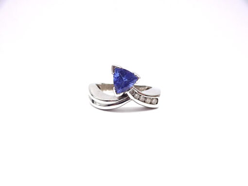 Michael Moses Vault, Newport Beach Fine Jewelry Store, 14k White Gold Tanzanite/Diamond Ring