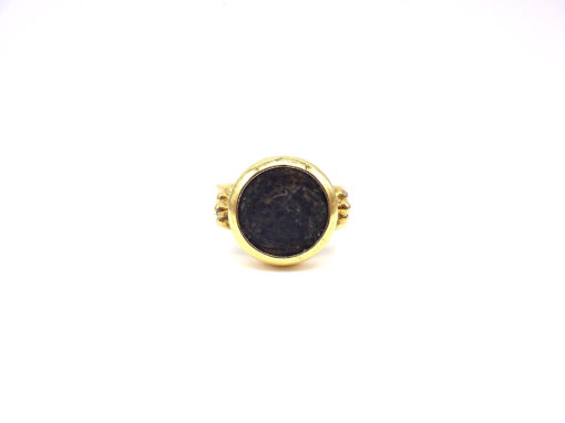 Michael Moses Vault, Newport Beach California Fine Jewelry Store, 18k Yellow Gold Ancient Coin Ring
