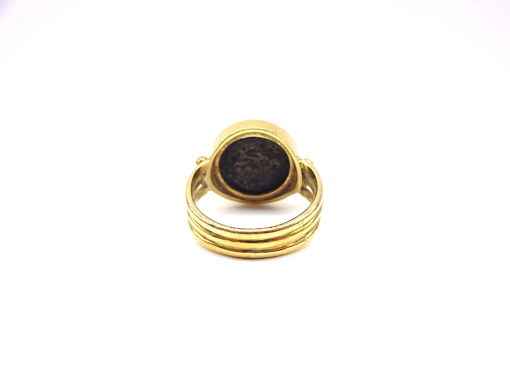 Michael Moses Vault, Newport Beach California Fine Jewelry Store, 18k Yellow Gold Ancient Coin Ring