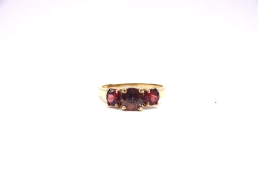Michael Moses Vault, Newport Beach Fine Jewelry Store, 10k Yellow Gold Garnet Ring