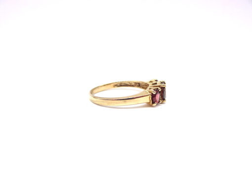 Michael Moses Vault, Newport Beach Fine Jewelry Store, 10k Yellow Gold Garnet Ring