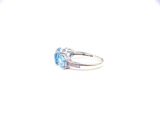 Michael Moses Vault, newport Beach California Fine Jewelry Store, 14k White Gold Topaz Ring