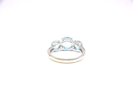 Michael Moses Vault, newport Beach California Fine Jewelry Store, 14k White Gold Topaz Ring