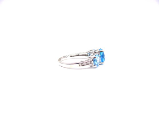Michael Moses Vault, newport Beach California Fine Jewelry Store, 14k White Gold Topaz Ring