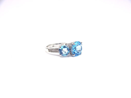 Michael Moses Vault, newport Beach California Fine Jewelry Store, 14k White Gold Topaz Ring
