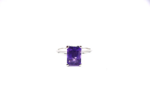 Michael Moses Vault , Newport Beach Fine Jewelry Store, 14k White Gold Amethyst Ring