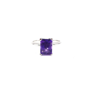 Michael Moses Vault , Newport Beach Fine Jewelry Store, 14k White Gold Amethyst Ring